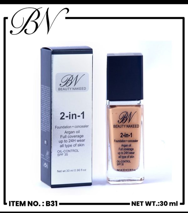 Beauty Naked 2 in 1 Foundation Base Water Proof