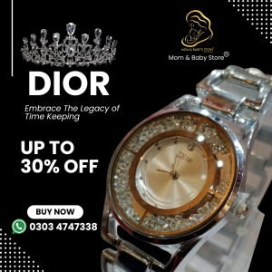 Dior Men's Luxury Analog Watch – Elegant Stainless Steel Design